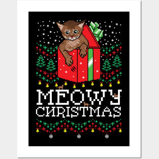 Meowy Christmas Posters and Art